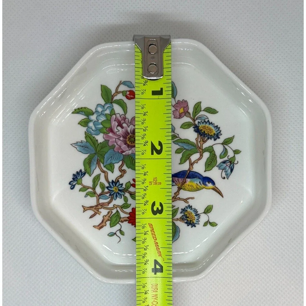 Aynsley Pembroke Individual Butter Dish & Knife England Bone China Octagonal